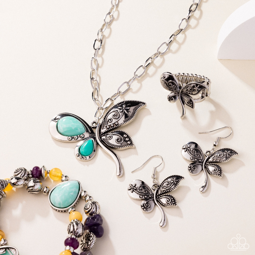 Elegant Silver and Turquoise Jewelry Set